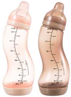 S-Fles Duopack - Bruin/Roze - 250ml - 0+ maanden