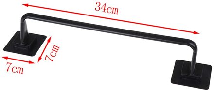 S/L Maat Badkamer Handdoek Bar Plank Rack Houder Zelfklevende Wandcloset Papierrol Opknoping Hanger zwart L