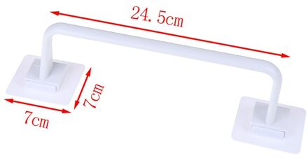 S/L Maat Zelfklevende Wandmontage Badkamer Handdoek Bar Plank Rack Holder Toilet Roll Paper Opknoping Hanger wit S