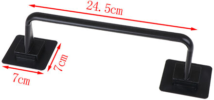 S/L Maat Zelfklevende Wandmontage Badkamer Handdoek Bar Plank Rack Holder Toilet Roll Paper Opknoping Hanger zwart S