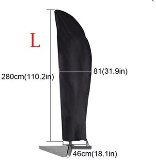 S/M/L Patio Parasol Cover Tuin Waterdichte Parasol Cover Oxford Doek Outdoor Met Rits Voor Cantilever paraplu L 280cm
