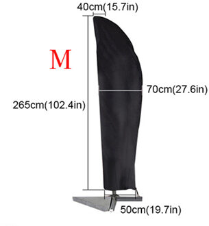 S/M/L Patio Parasol Cover Tuin Waterdichte Parasol Cover Oxford Doek Outdoor Met Rits Voor Cantilever paraplu M 265cm