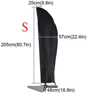 S/M/L Patio Parasol Cover Tuin Waterdichte Parasol Cover Oxford Doek Outdoor Met Rits Voor Cantilever paraplu S 205cm