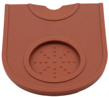 S/M Maat Siliconen Koffie Mat Tamper Houder Espresso Maker Ondersteuning Base Antislip Flexibele Hoek Mat Koffie accessoires Thee Tool bruin S