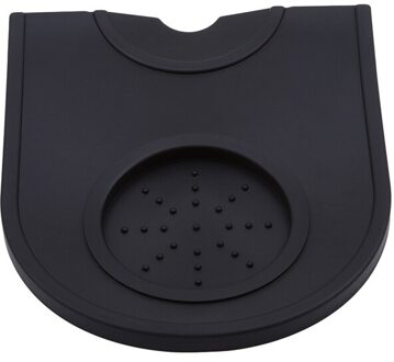 S/M Maat Siliconen Koffie Mat Tamper Houder Espresso Maker Ondersteuning Base Antislip Flexibele Hoek Mat Koffie accessoires Thee Tool zwart S