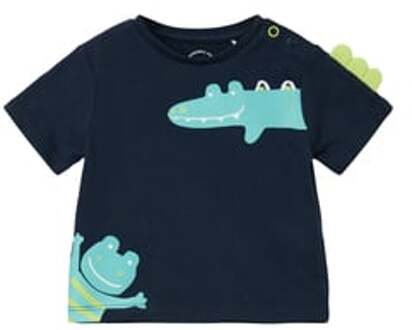 s. Olive r T-shirt Krokodil marine Blauw - 74