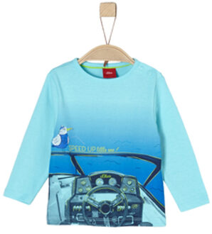 s.Oliver Boys Shirt met lange mouwen turquoise - 68