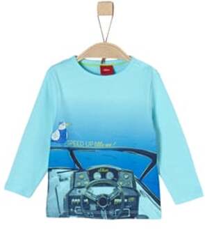 s.Oliver Boys Shirt met lange mouwen turquoise - 74
