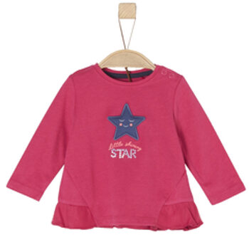 s.Oliver Girl s shirt met lange mouwen donkerroze Roze/lichtroze - 62