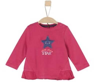 s.Oliver Girl s shirt met lange mouwen donkerroze Roze/lichtroze