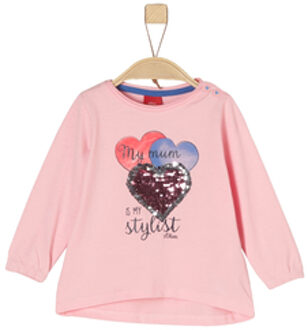 s.Oliver Girl s shirt met lange mouwen roze melange Roze/lichtroze