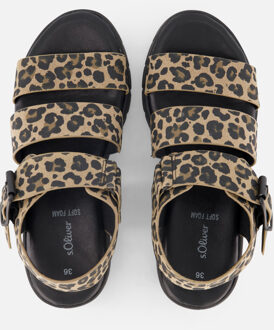 s.Oliver Leopard Sandalen beige Synthetisch - 37,38,39