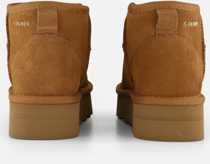 s.Oliver Plateau Gevoerde boots cognac Suede - 40,41,42