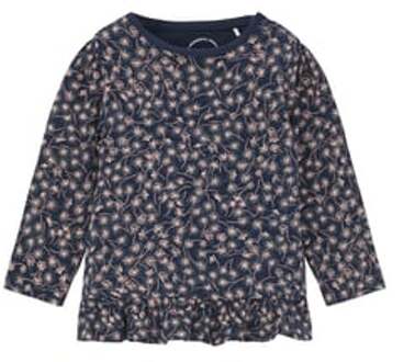 s.Oliver s. Olive r Long Sleeve Shirt Floral navy Blauw - 50/56