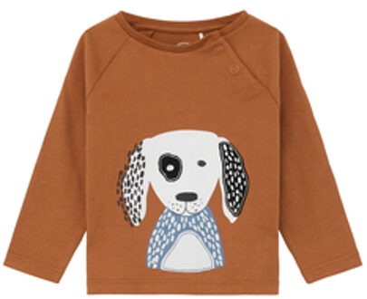 s.Oliver s. Olive r Shirt met lange mouwen hond bruin - 50/56