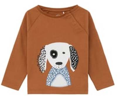 s.Oliver s. Olive r Shirt met lange mouwen hond bruin - 68