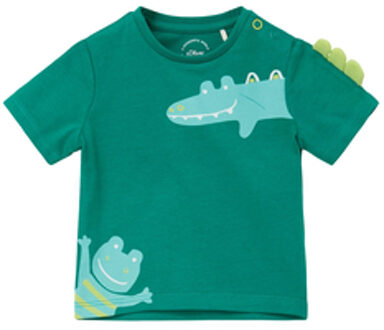 s.Oliver s. Olive r T-shirt Krokodil smaragd Groen - 62