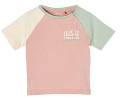 s.Oliver s. Olive r T-shirt met opschrift print Roze/lichtroze - 50/56