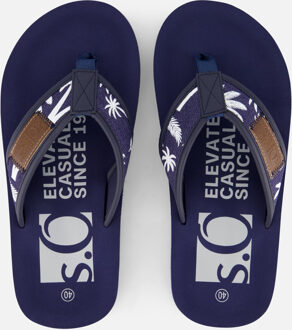 s.Oliver Slippers blauw Textiel - 41,42,43,44,45,40