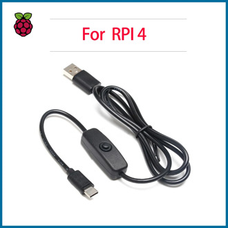 S ROBOT Raspberry pi 4 power switch line type-c interface 5V 3A USB power supply line RPI125