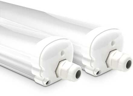 S-Series - Set van 2 LED TL armaturen 150cm - IP65 Waterdicht - 48 Watt 5760 Lumen (120lm/W) - 4000K neutraal wit - Koppelbaar - IK07 - Tri-Proof plafondverlichting