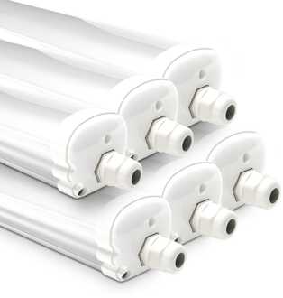 S-Series - Set van 6 LED TL armaturen 120cm - IP65 Waterdicht - 24 Watt 3840 Lumen (160lm/W) - 4000K Neutraal wit - Koppelbaar - IK07 - S-Series Tri-Proof plafondverlichting