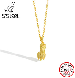S'STEEL Korean Necklaces 925 Sterling Silver For Women Simple Animal Cute Pendants Necklace Cadena De Plata 925 Hombre Jewelry