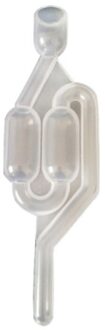 S Type Twin Bubble Luchtsluis One-Way Uitlaat Water Seal Valve Met Silicon Grommet Bier Wijn Gisting Air Lock brouwen · nee lid