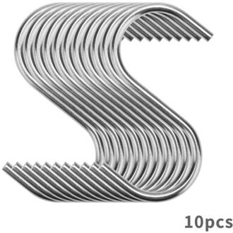 S-Vormige Haken 10Pcs Rvs Metalen S Haak Keuken Pan Pot Kleerhanger Opslag Rack Haken Thuis opslag