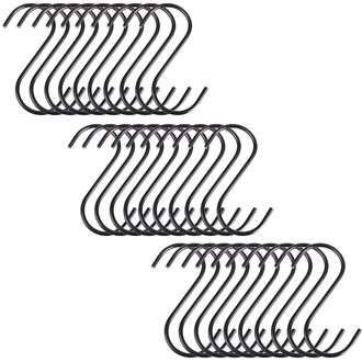 S Vormige Haken Rvs Haken Voor Opknoping Pannen Potten Tas Handdoek Duurzaam Metalen Jas Kleding Hanger Haken 30 Pcs ophanghaakje