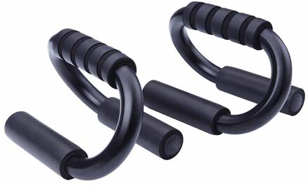 S-vormige Push Ups Stand Home Fitness Apparatuur Borstspier Training Apparaat Push Up Ondersteuning Apparatuur Body Zwart