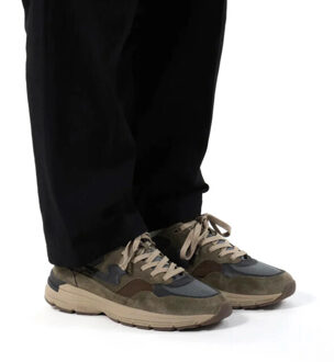 S.w.c amiel s-strike geo merged woodland lage sneakers unisex - maat 43 Beige