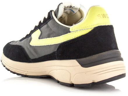 S.w.c osiel s-strike asphalt lime lage sneakers unisex Grijs - 43
