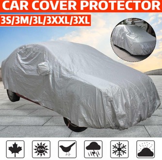 S-XXL Universal Car Covers Size Indoor Outdoor Full Cover Opvouwbare Waterdichte Zon Uv Sneeuw Dust Slip Bescherming Cover 520x180x120 cm