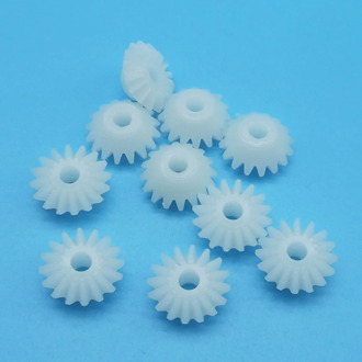 S163A 0.5M Bevel Pinions 16 Teeth 3mm Shaft Hole Plastic Bevel Gear Toy Parts Accessories 10pcs/lot