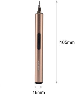 S2 Mini Legering Oplaadbare Draadloze Draagbare Elektrische Schroevendraaier Handmatige Automatische Dual-Mode Notebook Reparatie Demonteren Tool roos goud