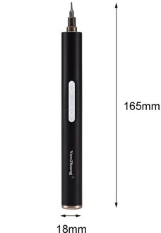 S2 Mini Legering Oplaadbare Draadloze Draagbare Elektrische Schroevendraaier Handmatige Automatische Dual-Mode Notebook Reparatie Demonteren Tool zwart