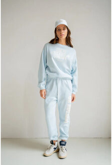 S26f1827 568-05 penn en ink sweater print skyrider ecru Blauw - XXL