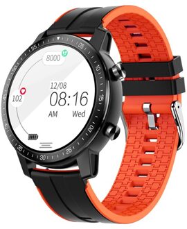S30 Smart Armband Sport Fitness Tracker Horloge Hartslag Slaap Monitoring Waterdichte Klok Mannen Camera Remote Horloge zwart oranje
