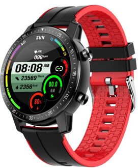 S30 Smart Armband Sport Fitness Tracker Horloge Hartslag Slaap Monitoring Waterdichte Klok Mannen Camera Remote Horloge zwart rood