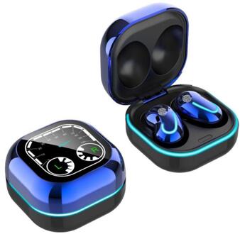 S6 Se Bluetooth Oortelefoon Met Microfoon Opladen Doos Touch Control Draadloze Hoofdtelefoon Stereo Sport Waterdichte Oordopjes Tws Headsets blauw