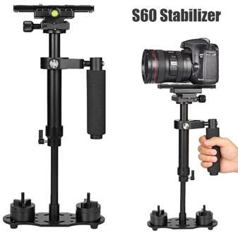 S60 Mini Handheld Stabilizer 2-3kg Lager Anti-shake 40-60cm Hoogte Verstelbare Video Camera steady Head voor DSLR Camera