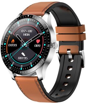 S80 Mannen Smart Horloge Fitness Tracker Hartslag Slaap Monitor Multi-Sport Camping IP67 Waterdichte Smartwatch Voor Ios Android bruin huid