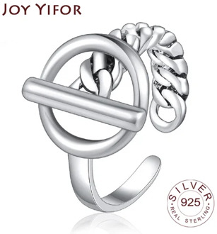 S925 sterling silver ring jewelry hot sale personality tide opening wide and narrow ring style fashion popular simple smoo
