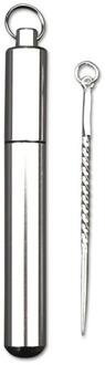 S990 Sterling Zilver Tandenstoker Doos Draagbare Aluminium Legering Tandenstoker Innovatieve Mini Fruit Picker Woonaccessoires een in een doos