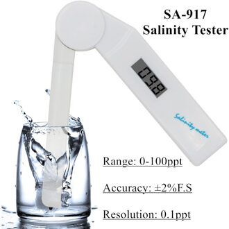 SA-917 Zoutgehalte Meter Opvouwbare 0-100ppt Salinometer Lcd Zoutgehalte Tester Voor Drinkwater Aquarium Laboratorium Concentratie