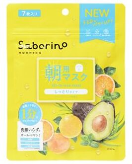 Saborino Morning Alarm Moisty Type Face Mask 7 pcs