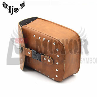 Sacoche moto zadeltas retro voor Vespa harley softail maletas moto rugzak sacoche moto tank tas mochila moto motorfiets zak Bruin