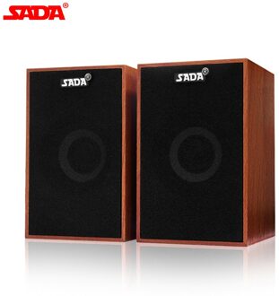 Sada V-160 Usb Bedrade Houten Combinatie Luidsprekers Computer Speakers Bass Stereo Muziekspeler Subwoofer Sound Box Voor Pc Telefoons