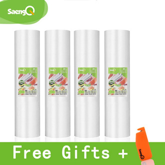 saengQ 5 Rolls/Lot LIFE Kitchen Food Vacuum Bag Storage Bags For Vacuum Sealer Food Fresh Long Keeping 12+15+20+25+30cm*500cm